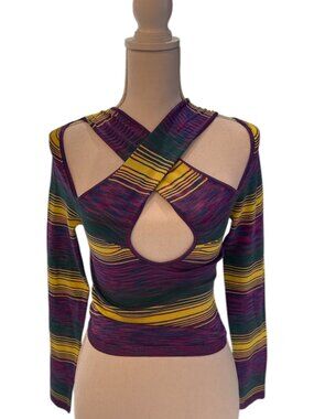 Urban Outfitters Multi-Way Cut-Out Convertible Space Dye Top